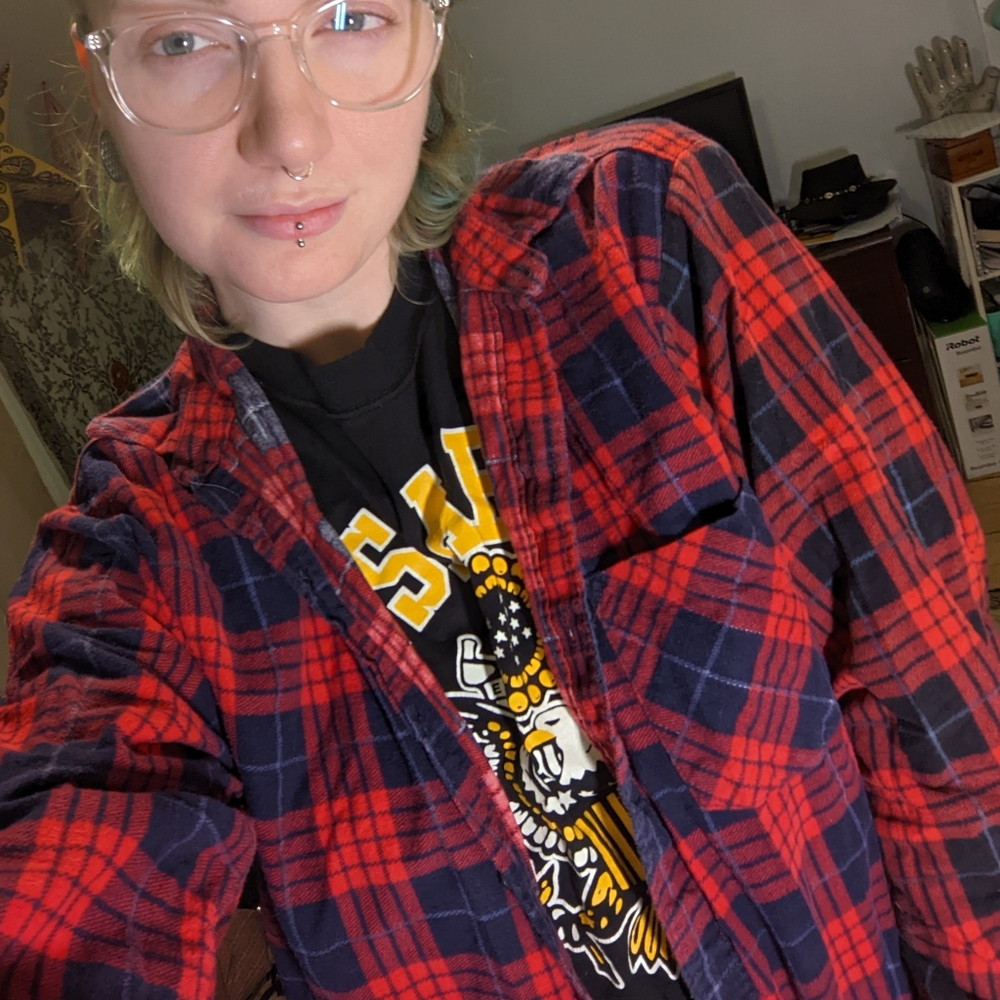 Vintage flannel long sleeve xl hiking outdoors shirt button down - Picture 3 of 5
